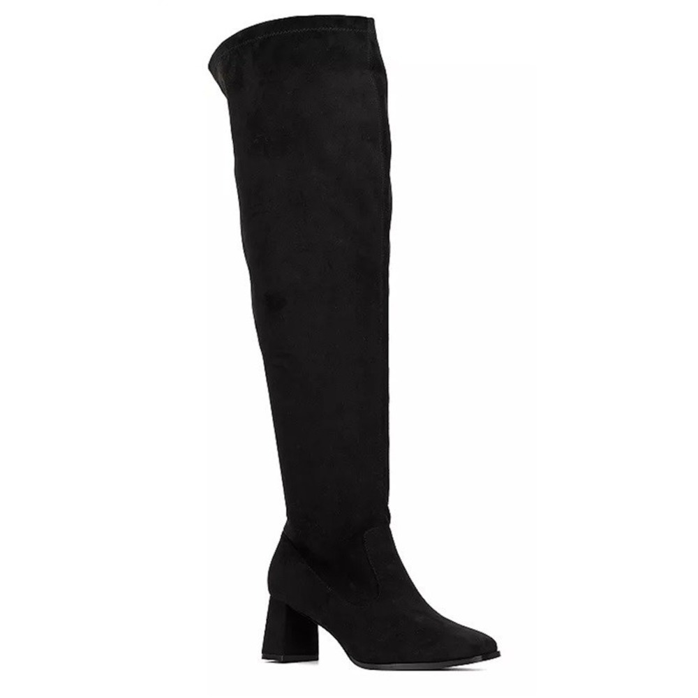 NWOT Fashion to Figure Wide Calf Knee-High Boots Black 125659